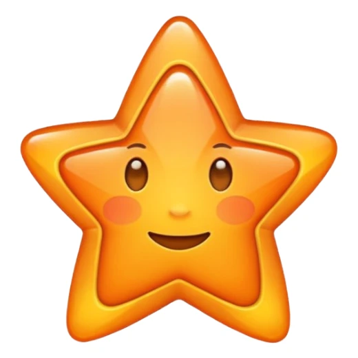 i want star in orange sticker