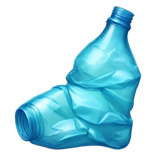 crumpled plastic bottle sticker