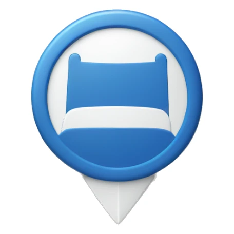 Blue badge wit a white chec sticker