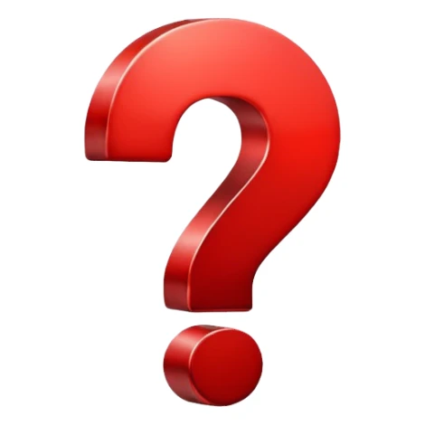 Question mark in red color  sticker