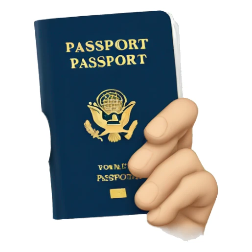 a hand holding two U.S.A. passports sticker