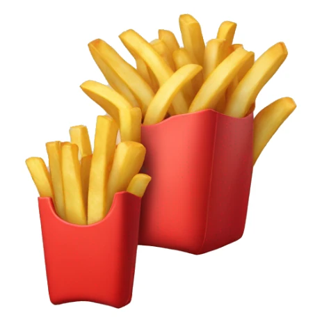 french fries, red case sticker