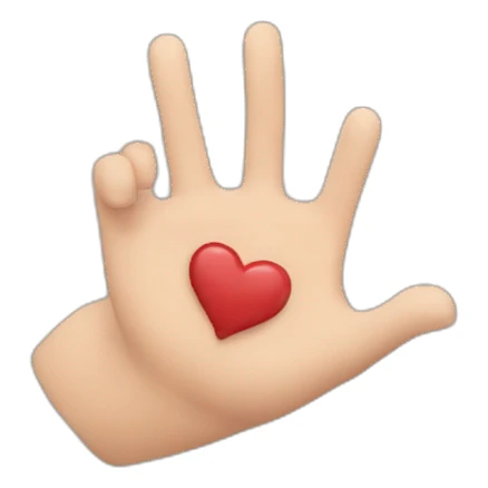 Cœur avec mains sticker