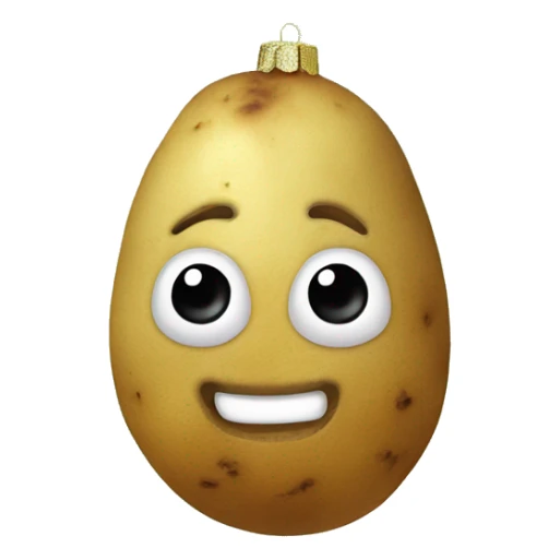 potato as christmas tree ornaments sticker