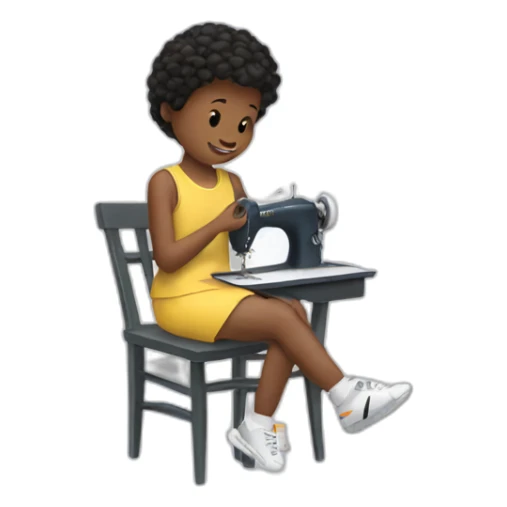 child sewing adidas clothing sticker