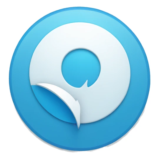 White check mark inside of blue circle sticker