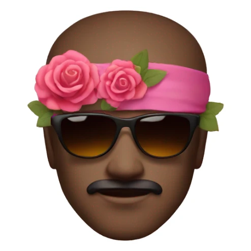 Samuraj with sunglases and rose sticker