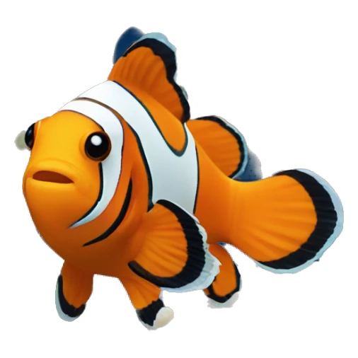 a clownfish in coral reef sticker