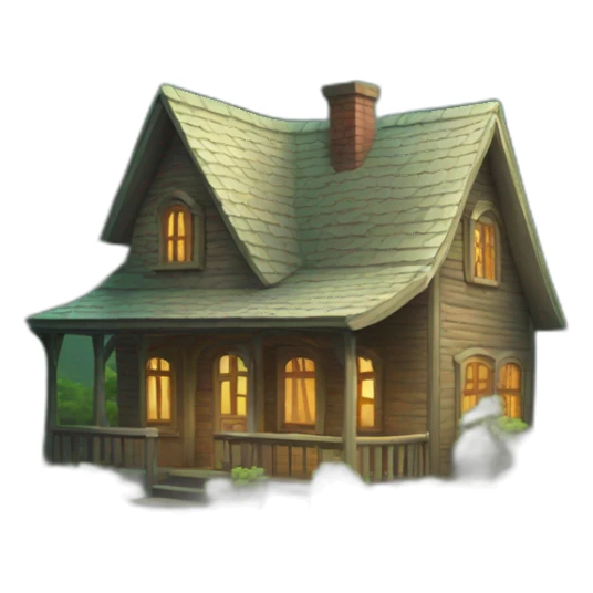 house in the woods sticker