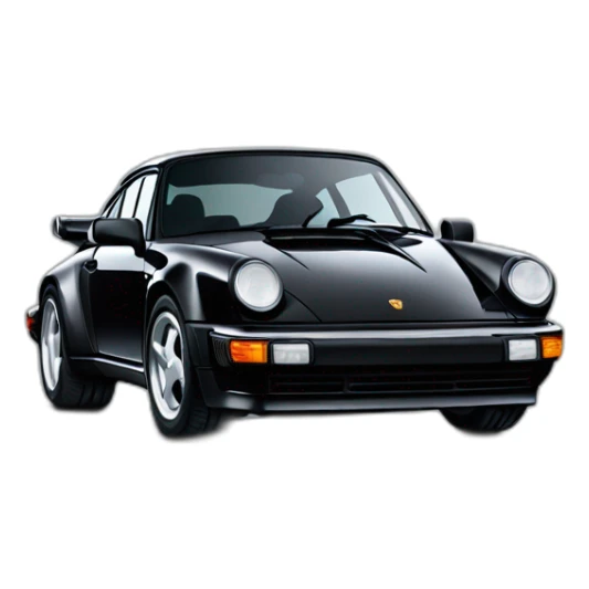 Black Porsche 964 Turbo sticker