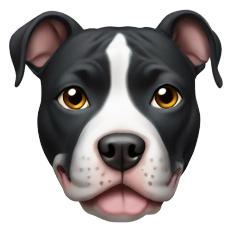 Black and white pitbull with cropped ears sticker