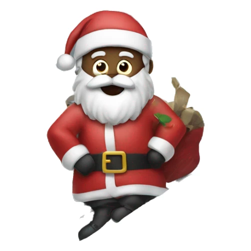 Santa stuck on a roof sticker