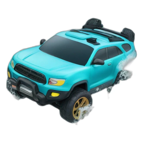 rc car in water sticker