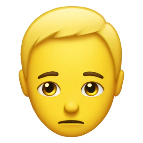 Sad and disappointing yellow emoji  sticker