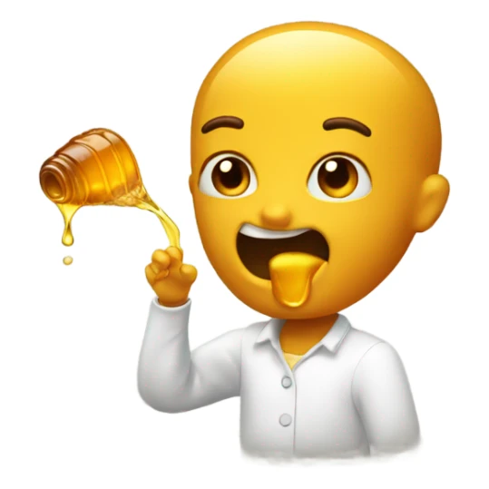 emoji throwing up honey sticker