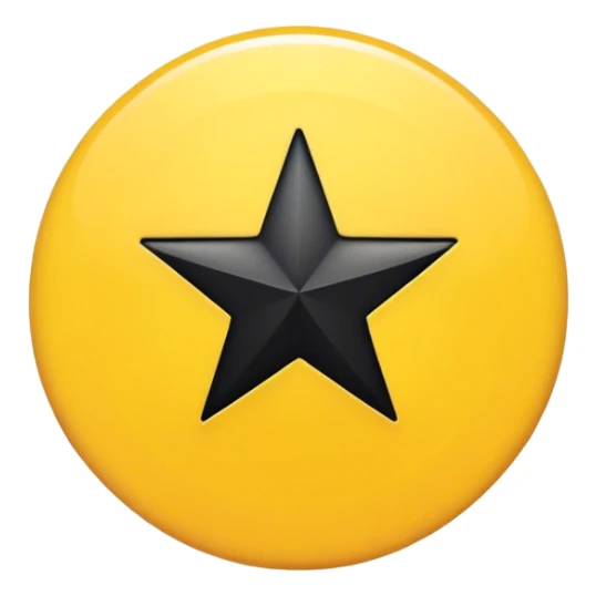 Create a yellow round circle and add at mini black start in a circle sticker