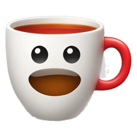 red cup of tea sticker