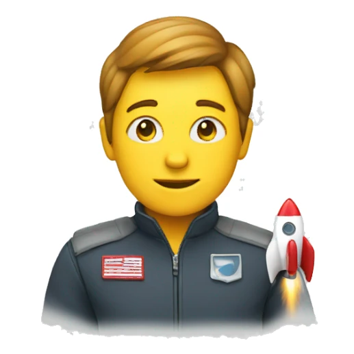 person whit a graphic is rocket off sticker