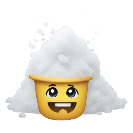 happy with a pile of salt sticker