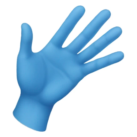 hands blue sticker