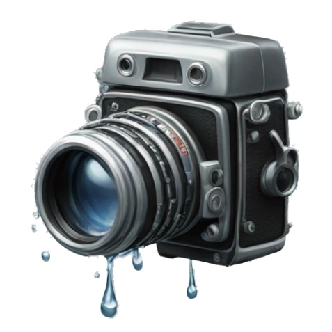film camera drooling water sticker