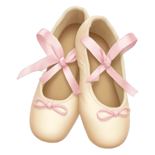 pastel baige ballet shoes sticker
