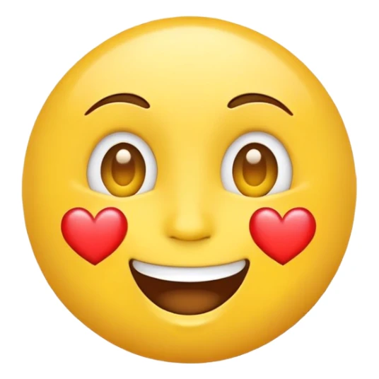 yellow face with heart eyes sticker