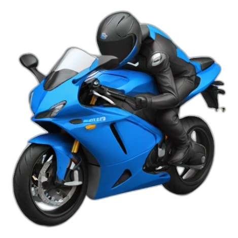 icon motorbike blue sport sticker