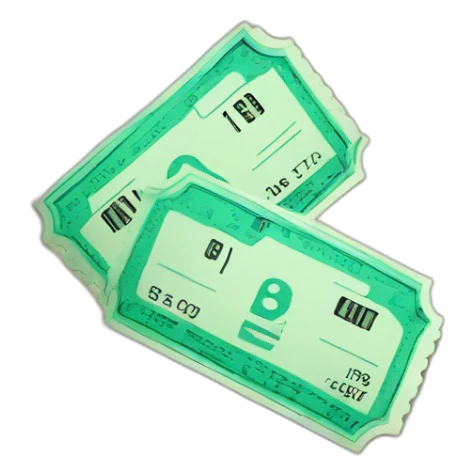 ticket money sign on sticker
