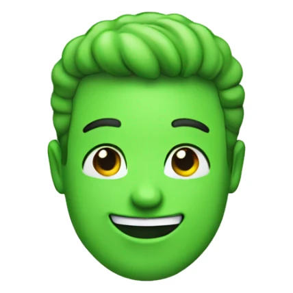 happy face color green sticker