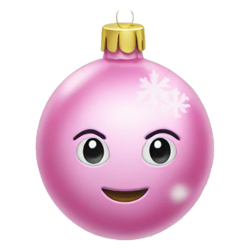 Pink Christmas Ornament  sticker