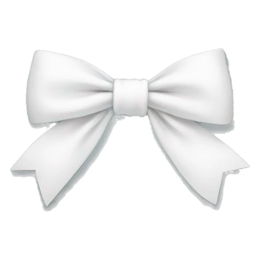 White bow sticker