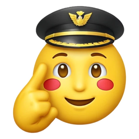 saluting emoji with text "YES SIR" sticker