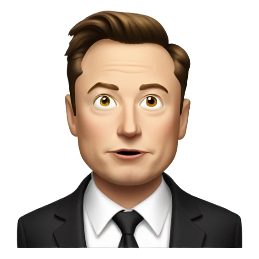 Elon musk mixed with trump  sticker