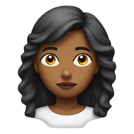  frowning black femme sticker