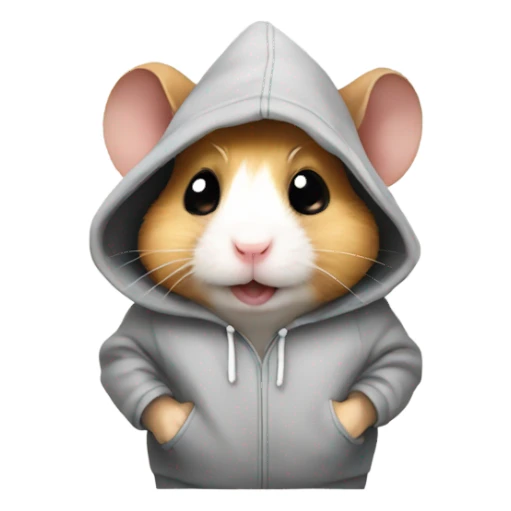 Hamster wearing a hoodie sticker