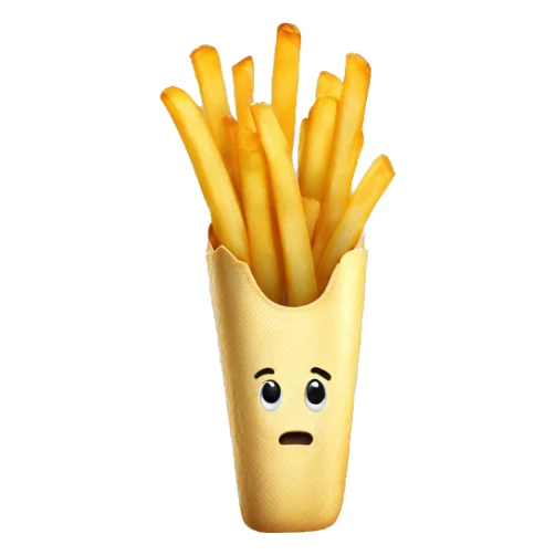 french fries in snake  sticker