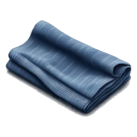 Realistic folded navy blue dish towel sticker