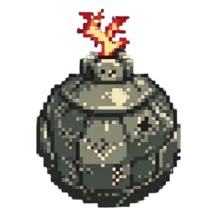 cute cartoonish bomb power up item sticker