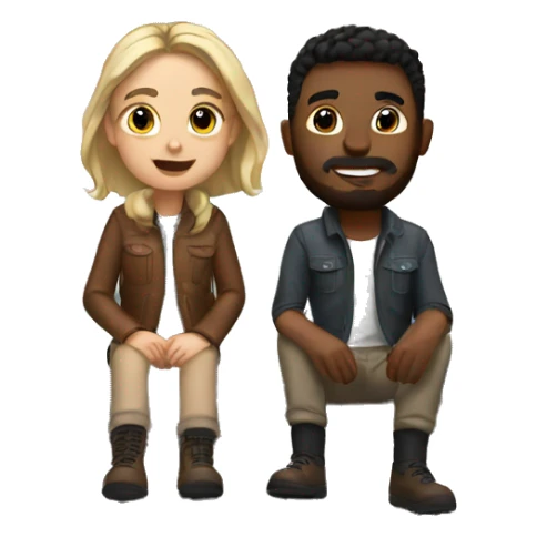 me and my boyfriend in mountain sticker