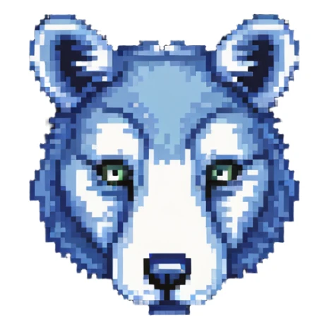 retro 1950s anthropomorphised animal head sticker