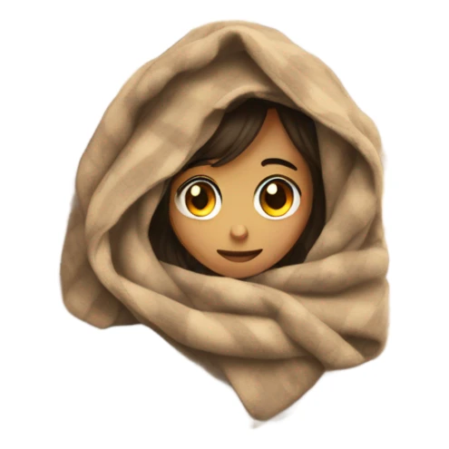 blanket on girl sticker