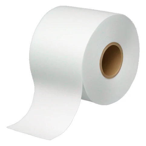 Light pink toilet paper sticker