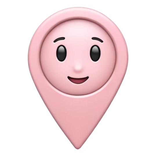 pale pink location pin emoji without face sticker