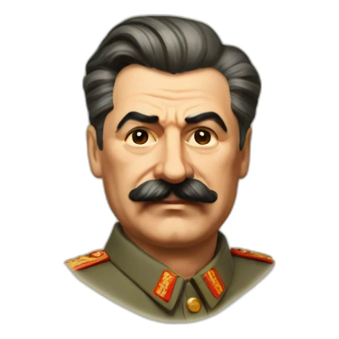Stalin shows a heart sticker