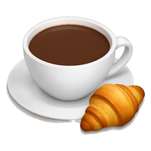 Hot chocolate and croissant  sticker