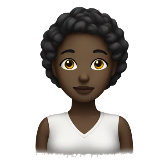 A black girl with a face mask  sticker