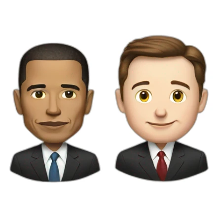 elon musk and obama sticker