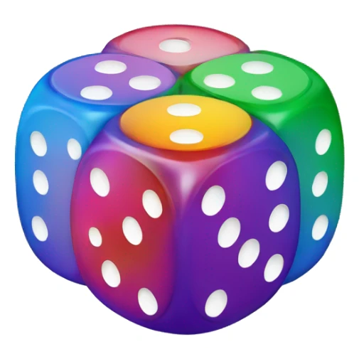 dice colourful.

 sticker