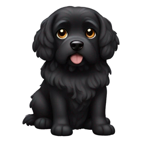 Full Black Havaneser dog sticker